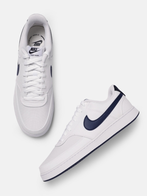 

Nike Men White & Black Court Vision Low Canvas Casual Shoes