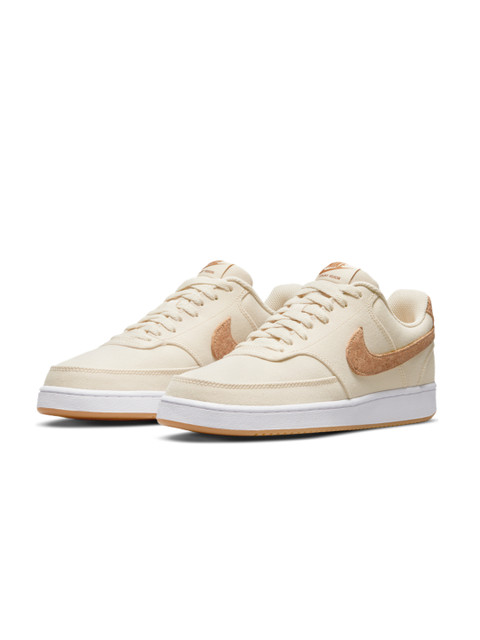 

Nike Women Beige & Brown Court Vision Low Canvas Solid Sneakers