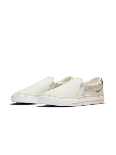 

Nike Women Off-White Court Legacy Solid Slip-On Sneakers