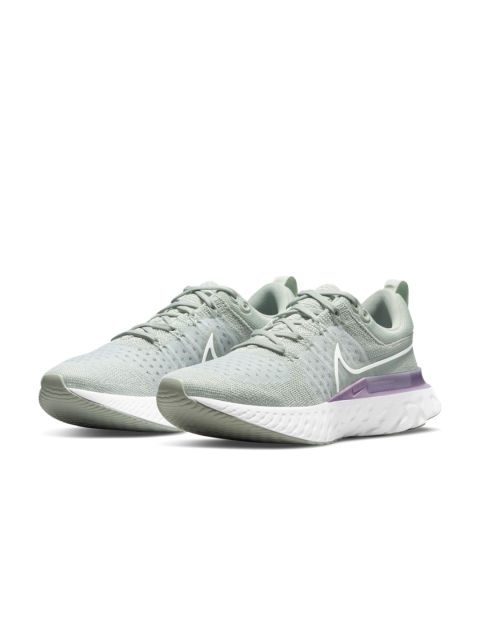 

Nike Women Light Green Woven Design React Infinity FK 2 Running Shoes