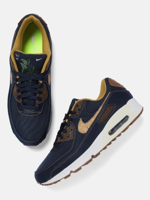 

Nike Men Navy Blue & Brown Air Max 90 SE Casual Shoe