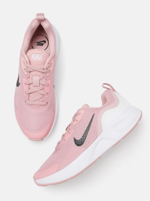 

Nike Women Pink WEARALLDAY Brand Logo Print Sneakers