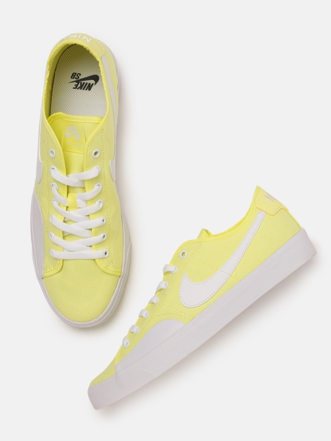 

Nike Unisex Yellow Synthetic Skateboarding BLZR COURT Shoes