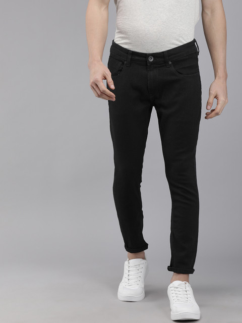 

SPYKAR Men Black Kano Slim Fit Low-Rise Clean Look Stretchable Jeans