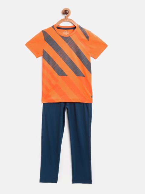 

Sweet Dreams Boys Orange & Navy Blue Striped Night Suit