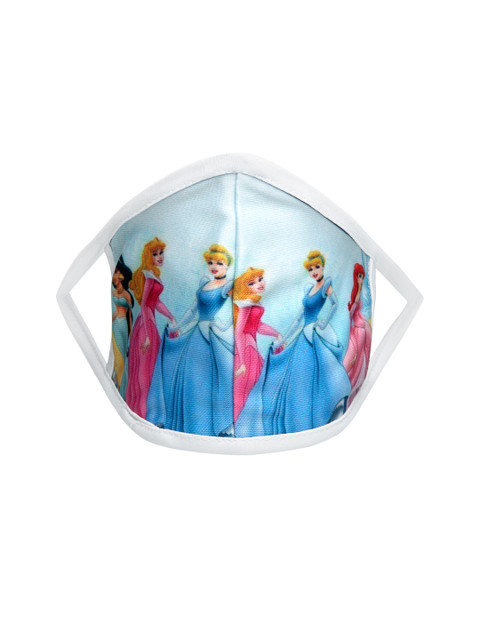 

TREEMODA Kids Blue & Pink Disney Frozen Printed 2-Ply Reusable Face Mask