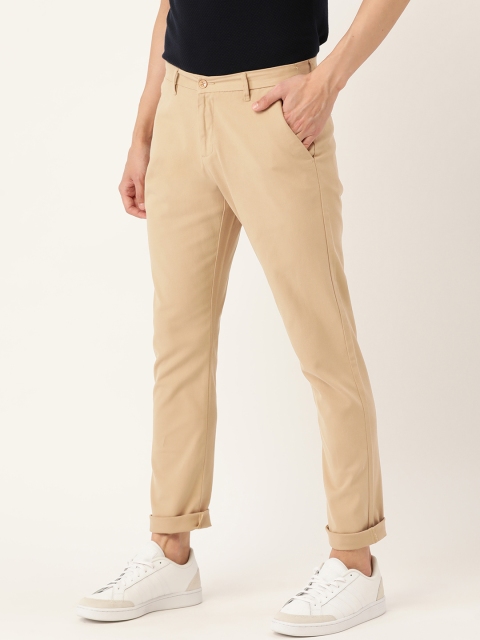 

INVICTUS Men Beige Chinos Trousers