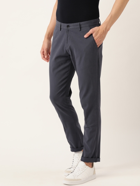 

INVICTUS Men Navy Blue Chinos Trousers