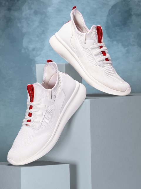 

Mast & Harbour Men White Woven Design Sneakers