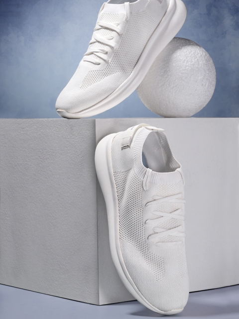 

Mast & Harbour Men White Woven Design Sneakers