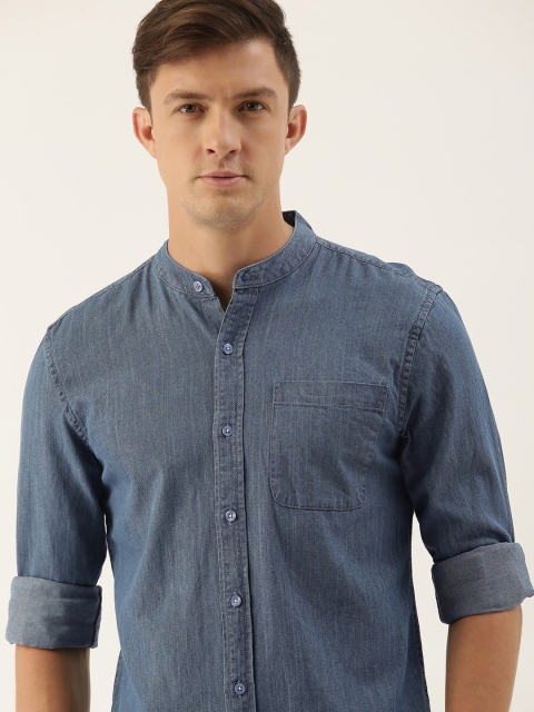 

INVICTUS Men Blue Solid Casual Shirt