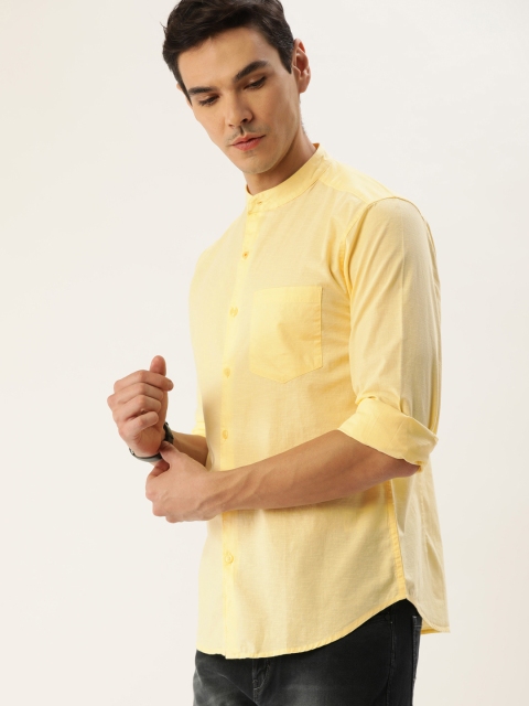 

INVICTUS Men Yellow Slim Fit Solid Casual Shirt