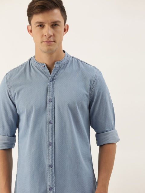 

INVICTUS Men Blue Solid Casual Shirt