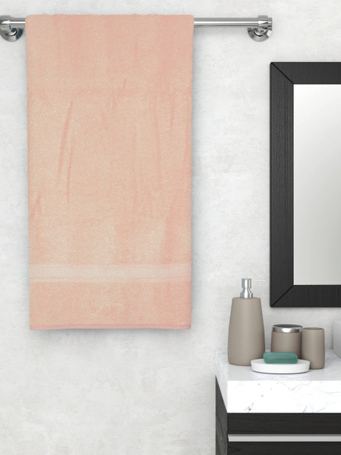 

Raymond Home Peach-Colored Solid 350 GSM Bath Towel