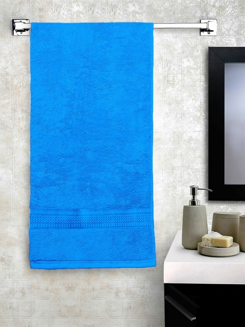 

Lushomes Blue Solid 400 GSM Bath Towel