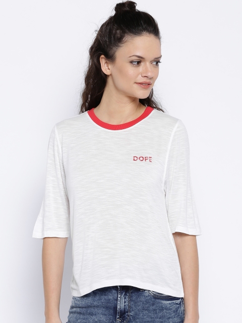 

ONLY White Reverse Print T-shirt