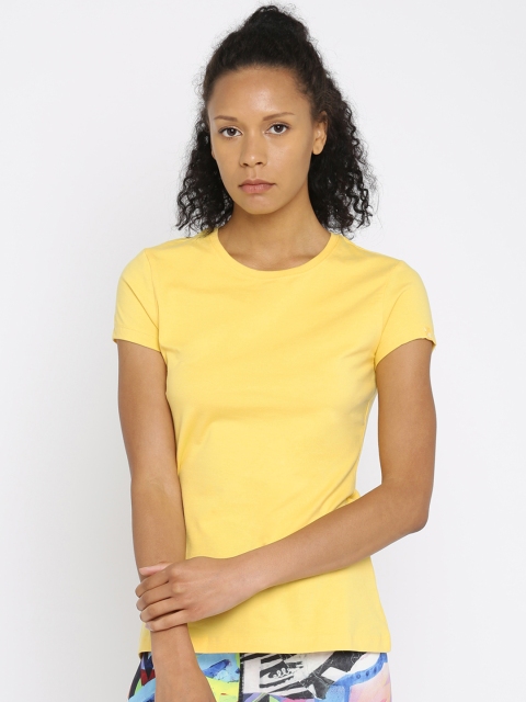 

Jockey Women Yellow Solid T-shirt