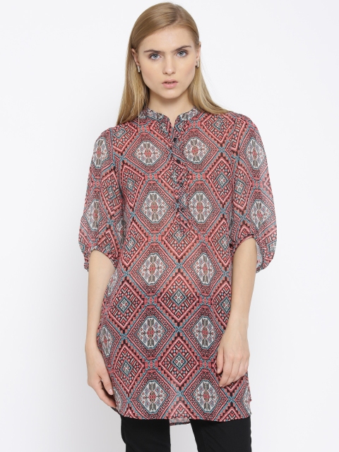 

109F Multicoloured Polyester Printed Tunic, Multi