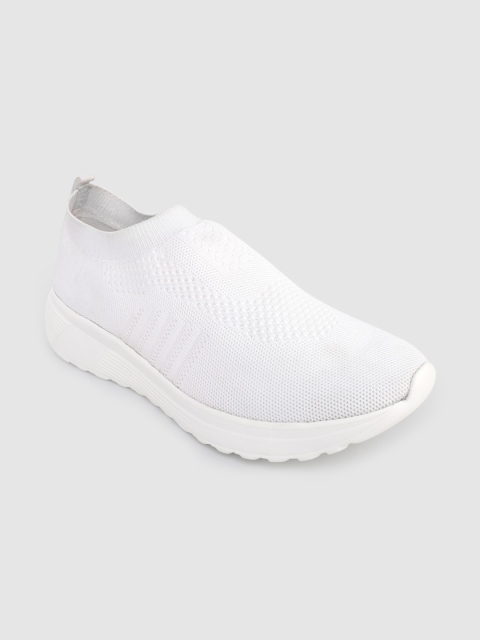 

Crew STREET Men White Solid Slip-On Sneakers