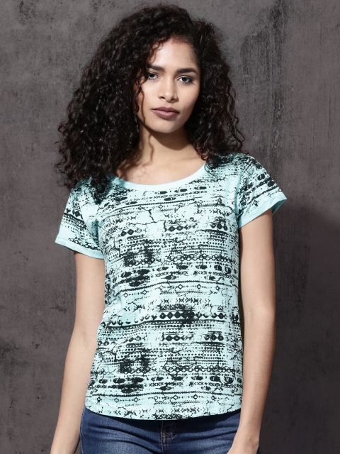 

Roadster Blue & Black Aztec Print T-shirt