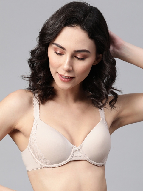 

Marks & Spencer Beige Solid Underwired Lightly Padded T-shirt Bra