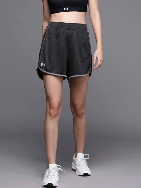 

UNDER ARMOUR Women Black Solid Tech Mesh 5" Shorts