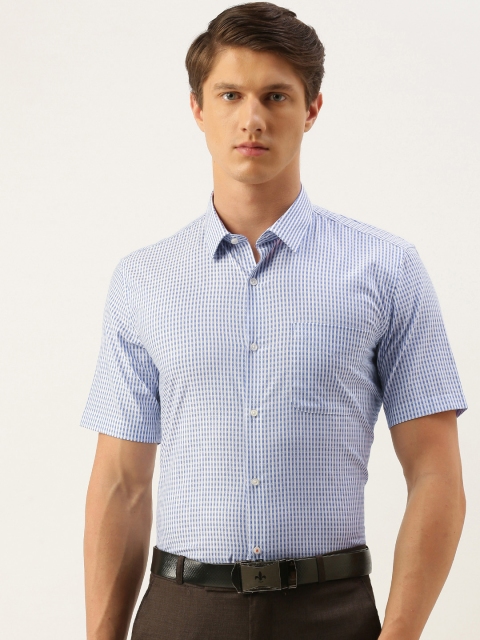 

Peter England Men Blue & White Regular Fit Striped Formal Shirt