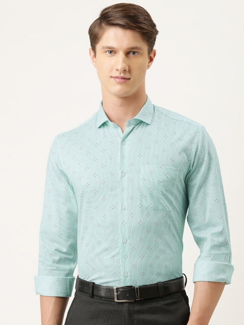 

Peter England Men Blue Nuvo Fit Printed Shirt