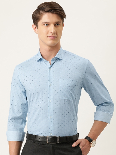 

Peter England Men Blue Nuvo Fit Printed Shirt