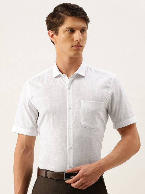 

Peter England Men White Nuvo Regular Fit Solid Formal Shirt