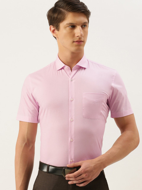 

Peter England Men Pink Slim Fit Solid Formal Shirt