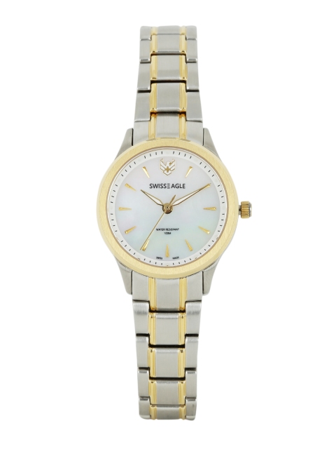 

Swiss Eagle Women Pearly White Dial Watch SE-6047-33