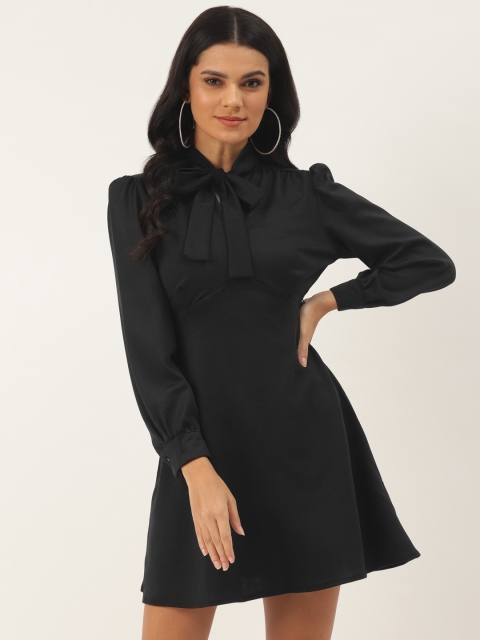 

Trendyol Women Black Solid A-Line Dress