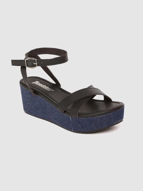 

Roadster Women Black Solid Mid-Top Wedges