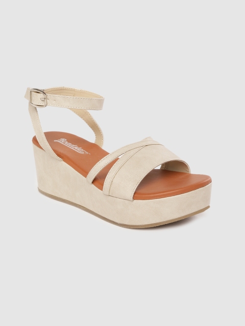 

Roadster Women Beige Solid Wedges