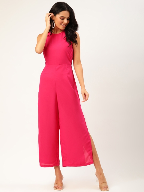 

DressBerry Women Pink Solid Basic Jumpsuit