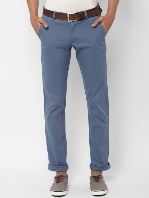 

Allen Solly Men Blue Slim Fit Solid Regular Trousers