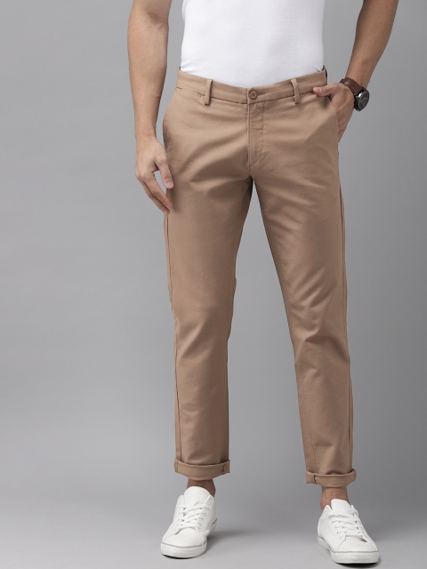 

U.S. Polo Assn. Men Khaki Slim Fit Solid Regular Trousers
