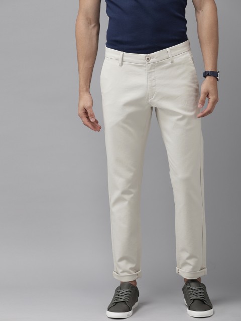 

U.S. Polo Assn. Men Grey Austin Trim Fit Solid Regular Trousers