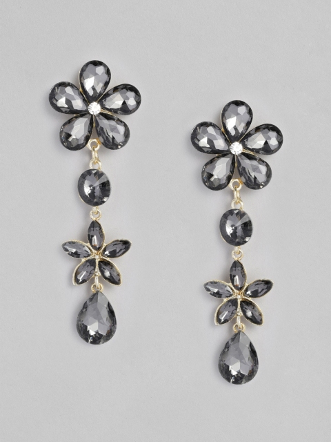 

Anouk Gold-Plated & Silver-Toned Floral Drop Earrings