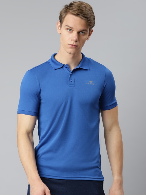 

Alcis Men Blue Polo Collar Slim Fit T-shirt