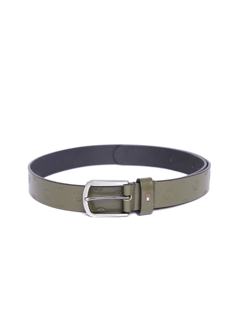 

Tommy Hilfiger Men Olive Green Genuine Leather Belt