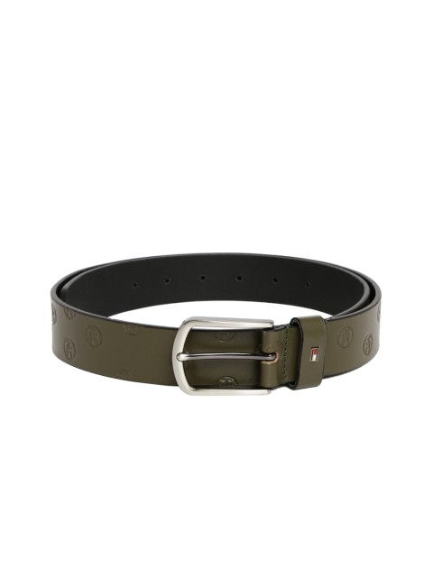 

Tommy Hilfiger Men Olive Green Genuine Leather Belt