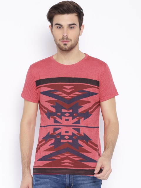 

Aventura Outfitters Red Melange Printed T-shirt
