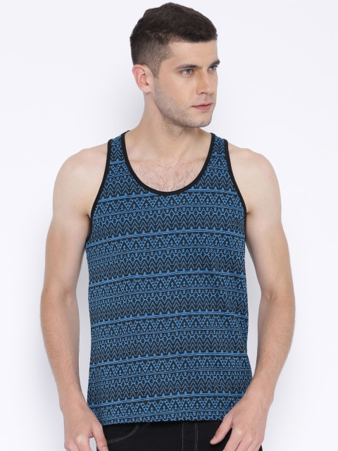 Aventura Outfitters Blue Aztec Print Sleeveless T-shirt available at myntra for Rs.179