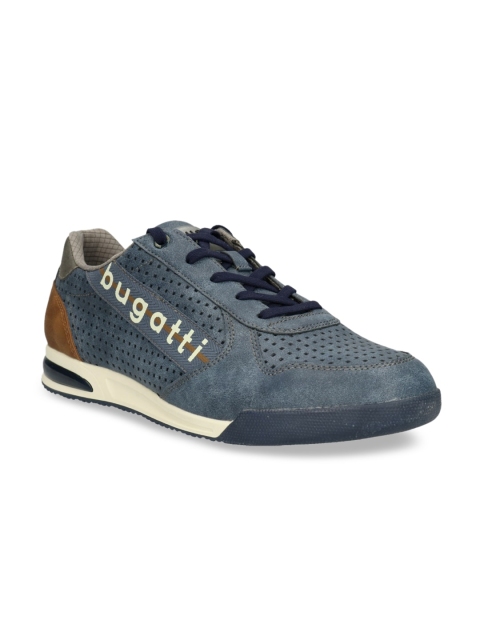 

Bugatti Men Blue Perforated Casual Sneakers