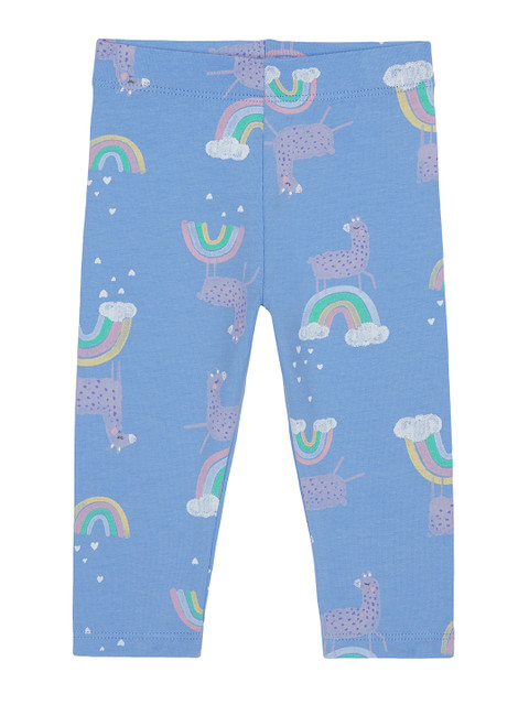 

mothercare Girls Blue Printed Leggings