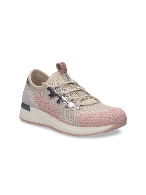 

Bugatti Women Pink Sneakers, Beige