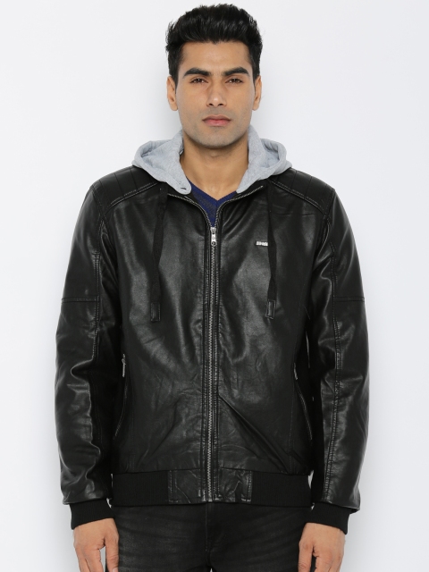 

Roadster Black Hooded Jacket