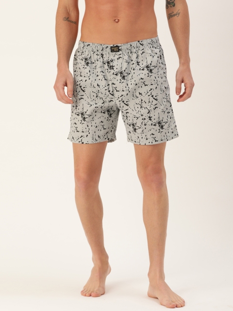 

Urban Dog Men Grey & Black Printed Boxers UDBX1170